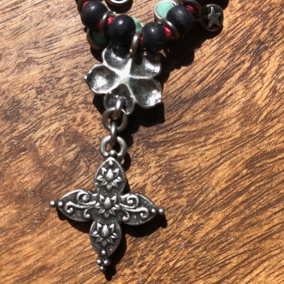 Lucky Brand amethyst cross, silver necklace - Picture 4 of 5